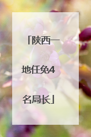 陕西一地任免4名局长