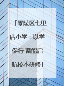 零陵区七里店小学：以学促行 蓄能启航校本研修