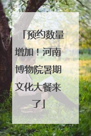 预约数量增加！河南博物院暑期文化大餐来了