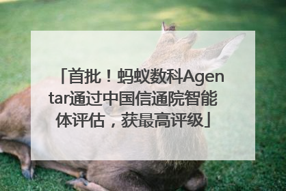 首批！蚂蚁数科Agentar通过中国信通院智能体评估，获最高评级