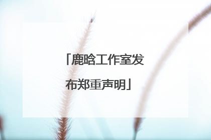 鹿晗工作室发布郑重声明