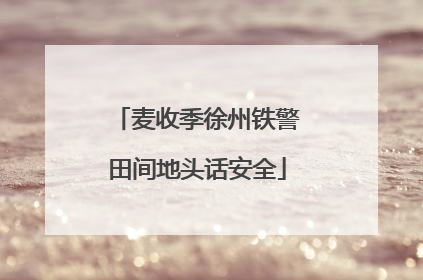 麦收季徐州铁警田间地头话安全