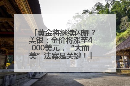 黄金将继续闪耀？美银：金价将涨至4000美元，“大而美”法案是关键！