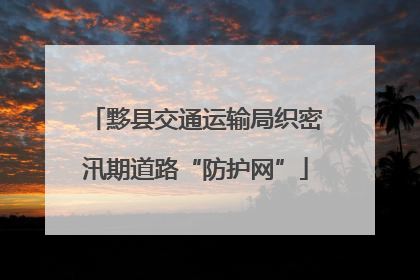 黟县交通运输局织密汛期道路“防护网”
