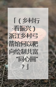 （乡村行·看振兴）浙江乡村弓箭馆何以靶向绘制共富“同心圆”？