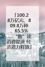 100.28万亿元、809.8万种、65.5%……“数”读消费提速 经济潜力释放