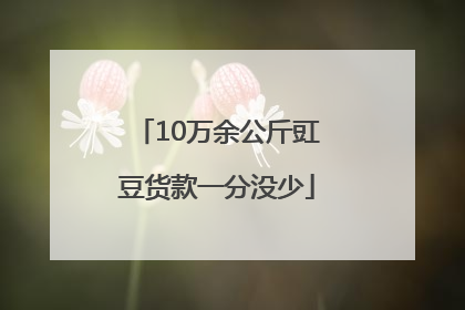 10万余公斤豇豆货款一分没少