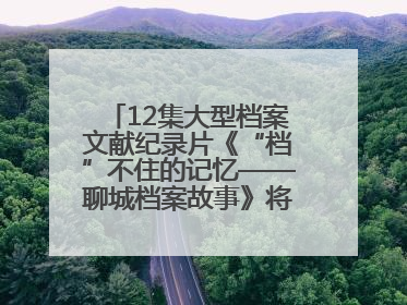 12集大型档案文献纪录片《“档”不住的记忆——聊城档案故事》将于近期播出