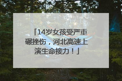 14岁女孩受严重碾挫伤，河北高速上演生命接力！