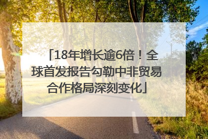 18年增长逾6倍！全球首发报告勾勒中非贸易合作格局深刻变化