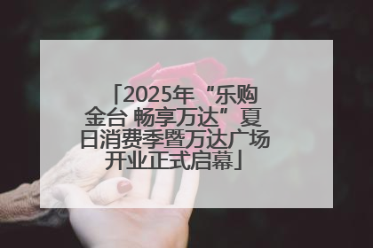 2025年“乐购金台 畅享万达”夏日消费季暨万达广场开业正式启幕