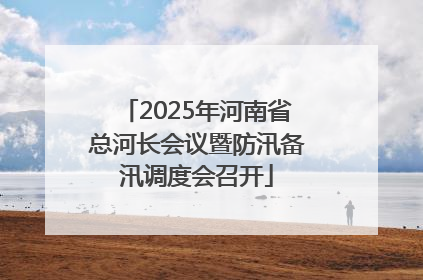 2025年河南省总河长会议暨防汛备汛调度会召开