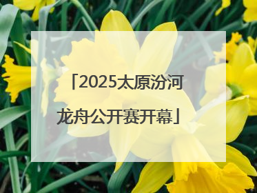 2025太原汾河龙舟公开赛开幕