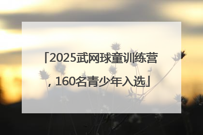 2025武网球童训练营，160名青少年入选