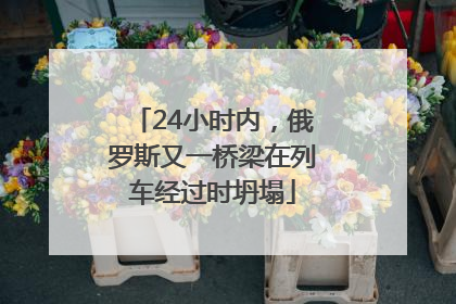 24小时内，俄罗斯又一桥梁在列车经过时坍塌