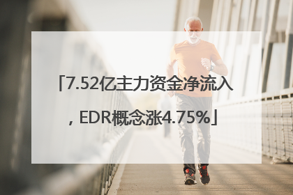 7.52亿主力资金净流入，EDR概念涨4.75%